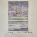 "Asylum 86", Aquarell, von Christiana Michaelis-Kosubek, 54/80, Wuppertal, 80er Jahre