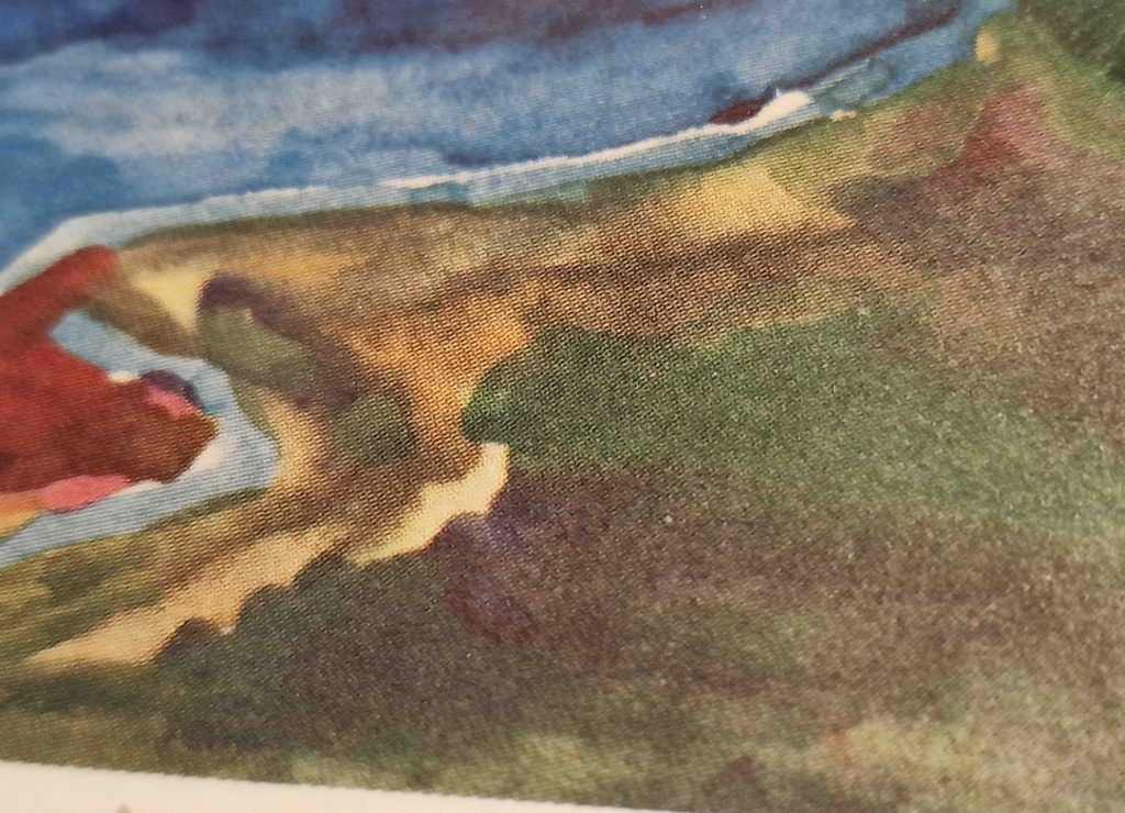 "Nordafrikanische Landschaft“, Lithografie von Bettina Heinen-Ayech