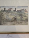Dorfidylle, Aquarell, von Laier, 1989