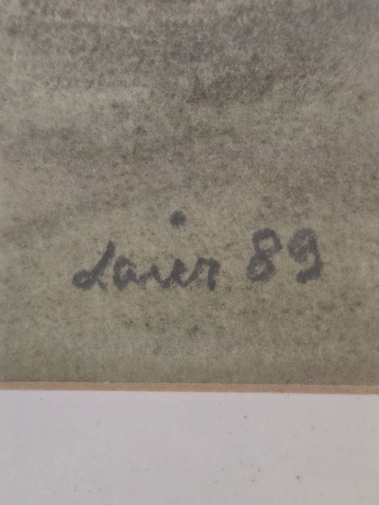 Dorfidylle, Aquarell, von Laier, 1989