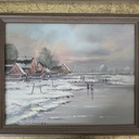 Schneelandschaft, Öl auf Leinwand, von Unbekannt