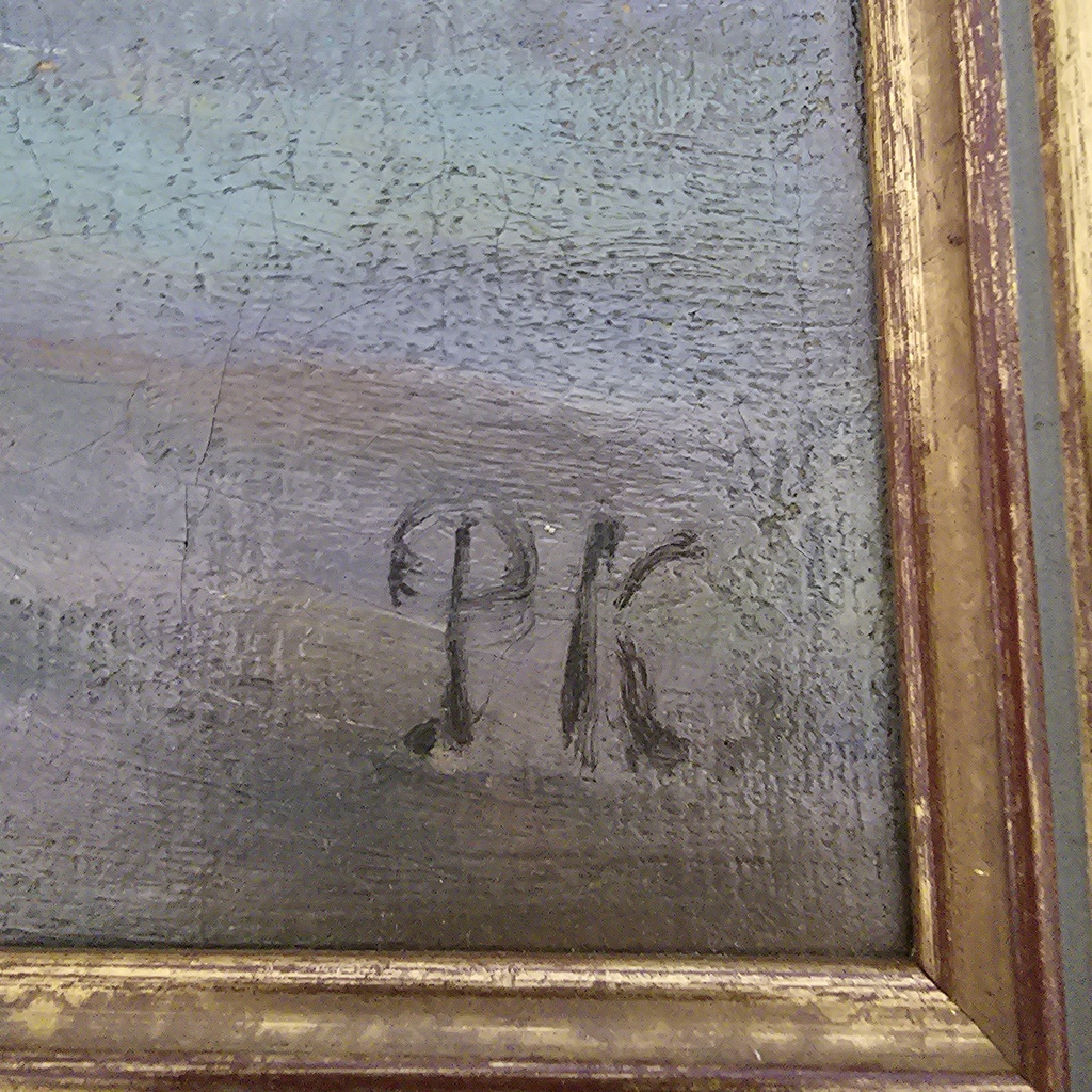 Uferlandschaft, Öl auf Leinwand, von Prof. Púska Kohlund