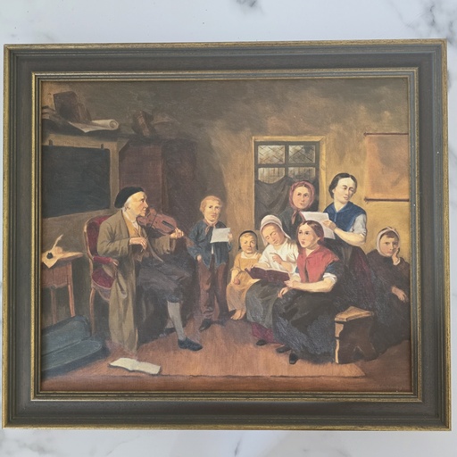 Musikstunde, Öl auf Leinwand, von Unbekannt