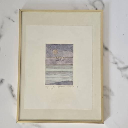 "Asylum 86", Aquarell, von Christiana Michaelis-Kosubek, 54/80, Wuppertal, 80er Jahre